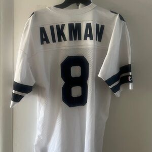 90s Dallas Cowboys Troy Aikman Champion Jersey Vintage Rare Large NFL Football